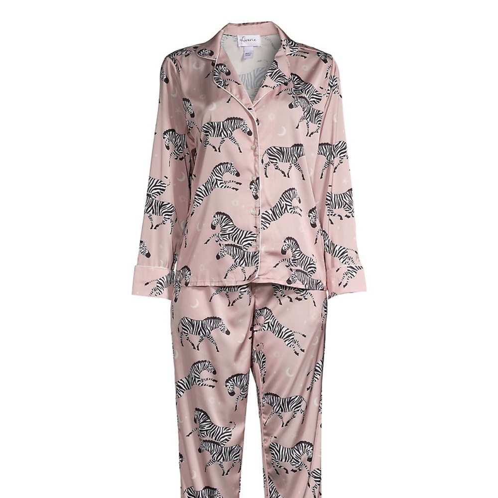 NWT Averie pajama set Zebra pattern Large seen on “Real Housewives” show